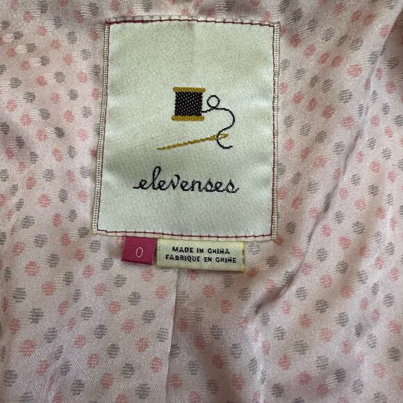 Anthropologie Elevenses Toggle Button Hooded Wool Jacket Pea Coat 0 XS - Picture 7 of 9